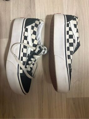 Vans Classic Checkerboard Women’s Sneakers - Black & White
